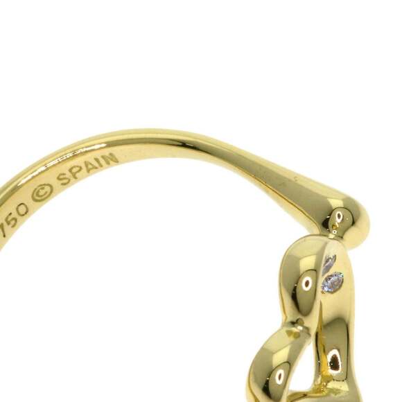 TIFFANY 18k Gold Diamond Heart Ring - Picture 8 of 8